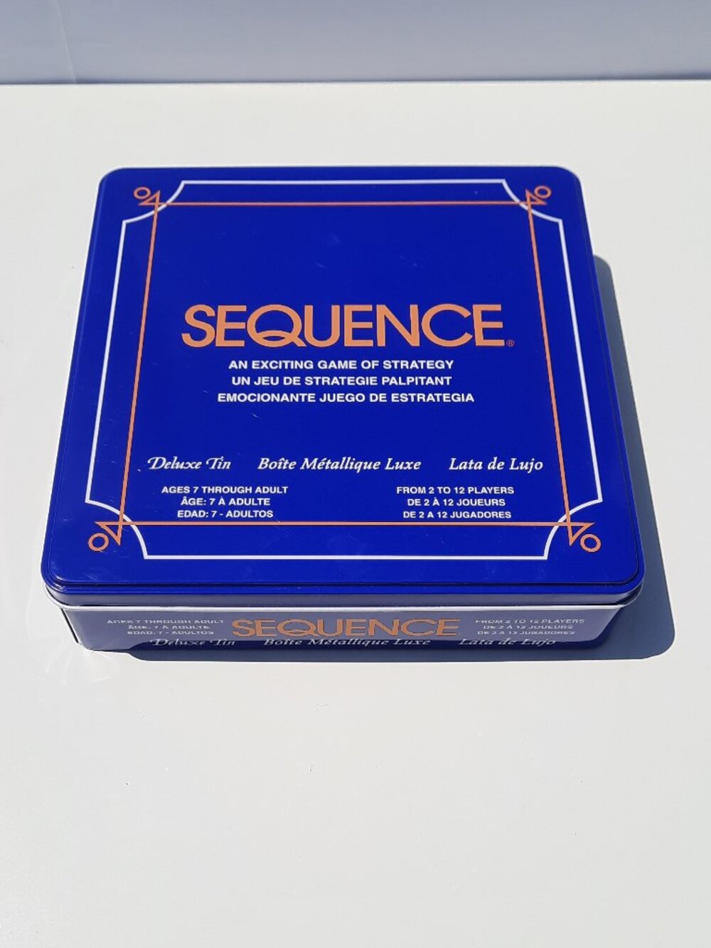 Vintage JAX Sequence Deluxe Tin Board Game Complete w/ Mat Cards Chips